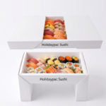 white flip style paper sushi box Holidaypacfactory