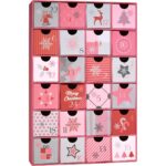 custom pink 24 drawer Christmas advent calendar box Holidaypacfactory