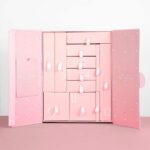 book style pink rigid advent calendar drawer box Holidaypacfactory