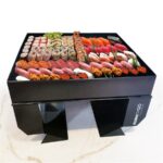 filled black paper sushi gift box main image Holidaypacfactory