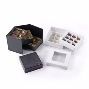 custom multi layer folding drawer chocolate gift box packaging with window Holidaypacfactory