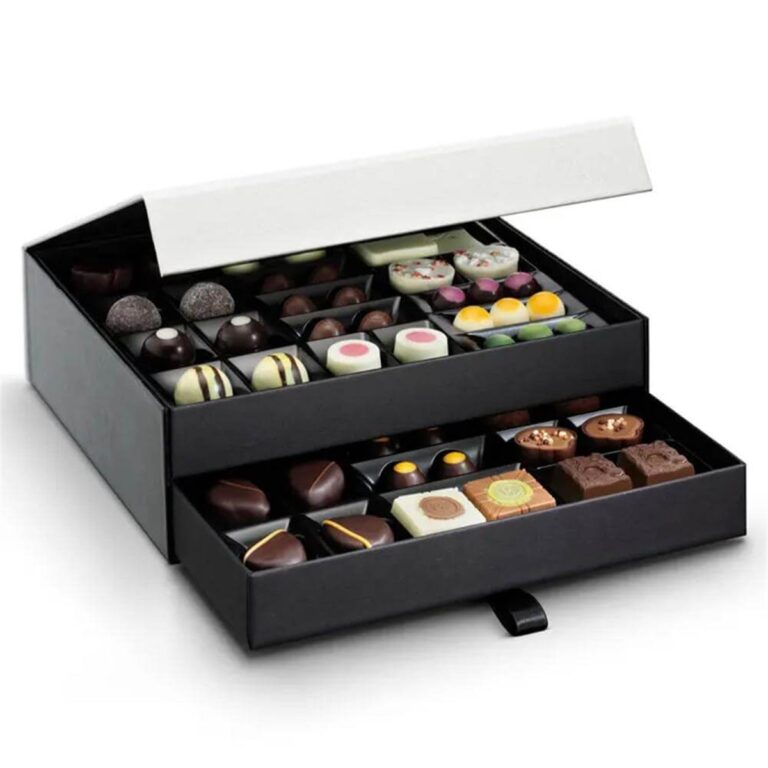 custom two layer chocolate gift box with magnetic lid Holidaypacfactory