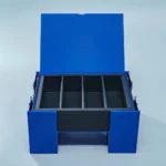 custom navy blue Arabic style chocolate gift box side open tray Holidaypacfactory