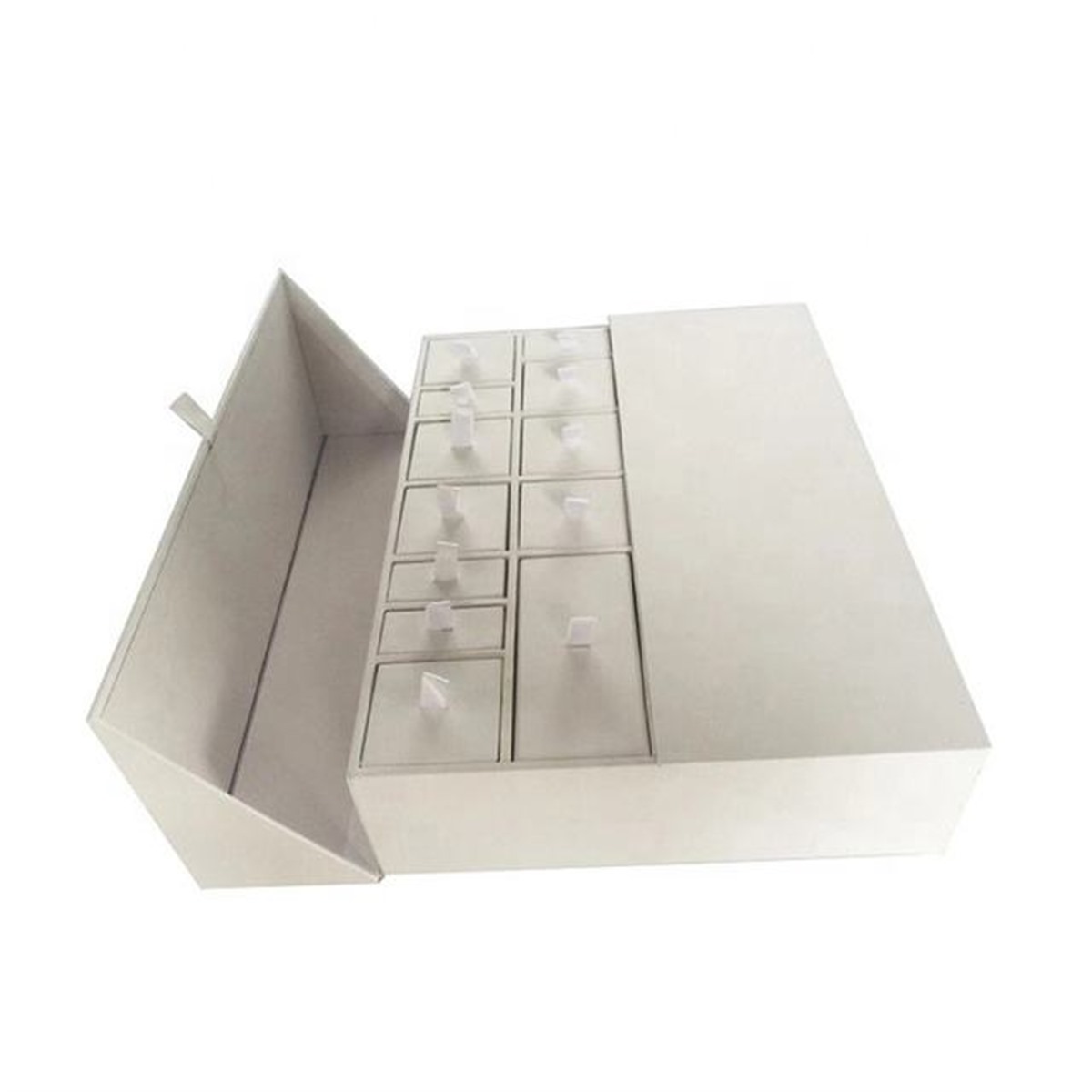 white advent calendar drawer box left door open Holidaypacfactory