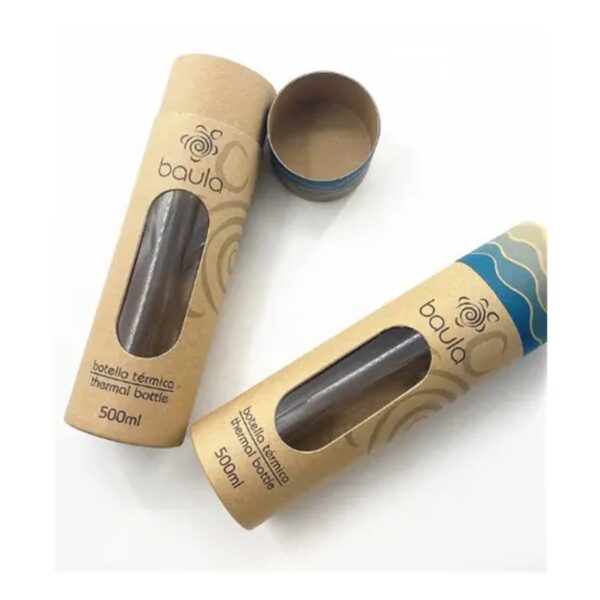 custom kraft window paper tube packaging Holidaypacfactory