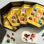 black luxury chocolate bonbon gift box with layered trays Holidaypacfactory
