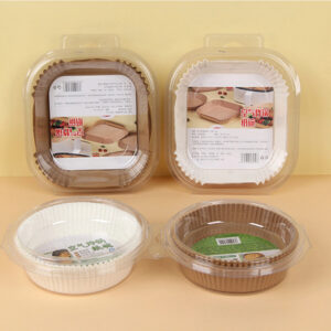 Square and round air fryer paper liner hard shell blister box retail packaging comparison