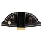 opened black folding perfume paper box with fan-shaped panels Holidaypacfactory