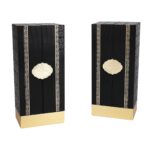 black folding perfume box opened to show structured center cavity Holidaypacfactory