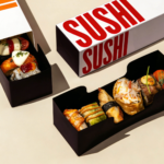 biodegradable sushi takeaway drawer tray packaging Holidaypacfactory