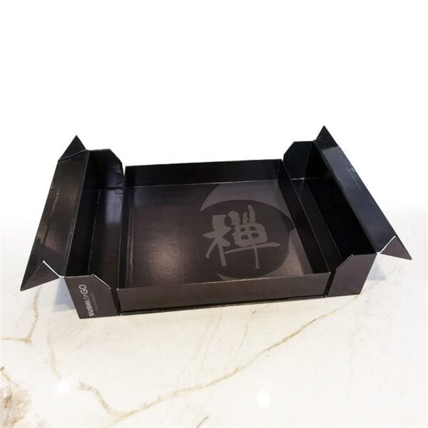 open foldable paper sushi box tray structure Holidaypacfactory