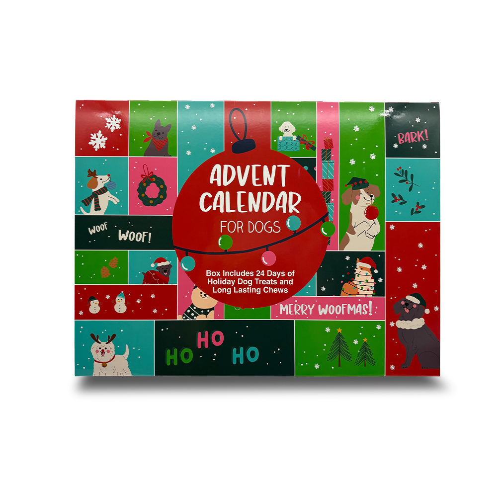 custom 24 days Christmas dog treat advent calendar blind box packaging Holidaypacfactory