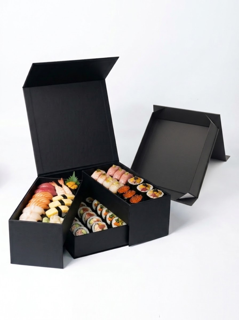 custom black three layer drawer packaging box Holidaypacfactory