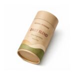 custom kraft herbal powder paper tube packaging lying on white background Holidaypacfactory