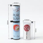 Sushi push-up tube available in 220mm and 120mm sizes with matching sauce tube