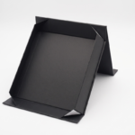 black hinged sushi packaging box interior tray detail Holidaypacfactory