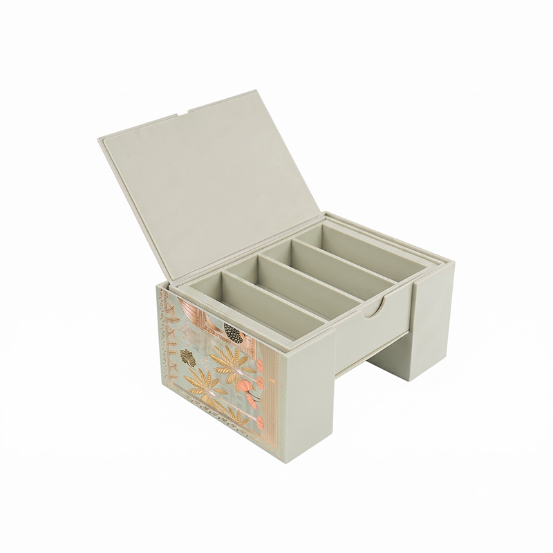 open rigid standing dry fruits and nuts gift box with removable tray Holidaypacfactory
