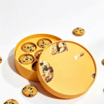 round cookie packaging box with printed lid and tray inserts Holidaypacfactory