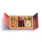 open double door dried fruit gift box with multi compartment tray Holidaypacfactory