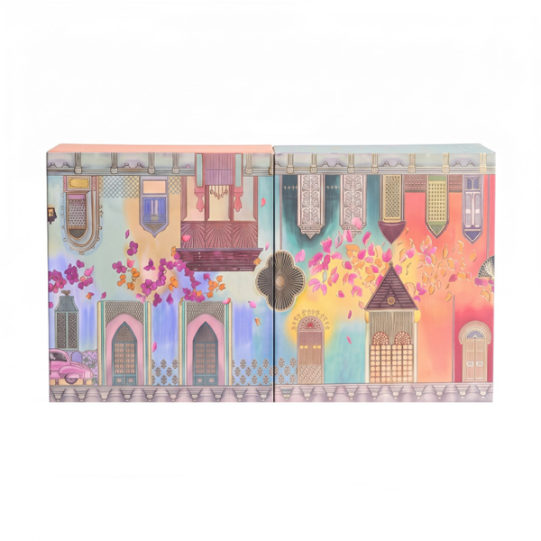 closed pastel double door dried fruit and nuts gift box packaging Holidaypacfactory