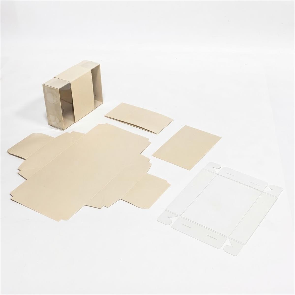 custom white sushi box dieline with clear lid and printed sleeve packaging Holidaypacfactory