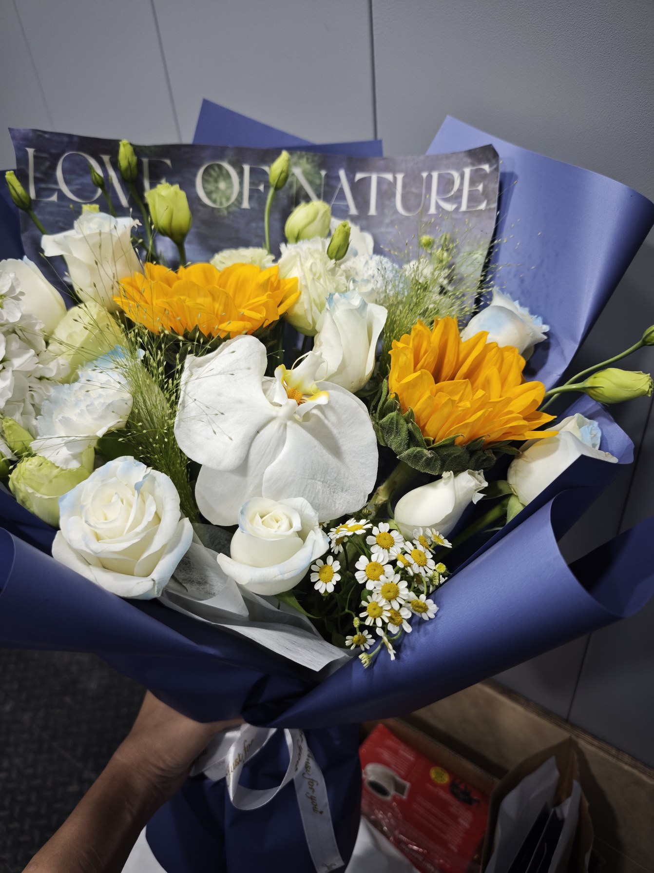 Welcome bouquet prepared for an Australian packaging customer visit