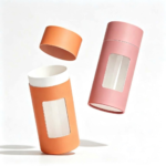 custom standing window paper tube with removable lid Holidaypacfactory