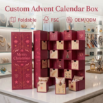 custom 24-day Christmas advent calendar gift box with compartments Holidaypacfactory