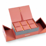 premium pink mooncake gift box with double side doors and tray Holidaypacfactory