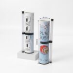 Custom sushi paper tube packaging with printed 4-step usage instruction sleeve