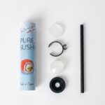 Sushi tube packaging components – paper tube, PP caps, sauce tube clip, and plunger rod
