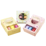 Macaron box with display window and fitted insert Holidaypacfactory