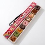 custom long sushi and dessert display box with ribbon handle Holidaypacfactory